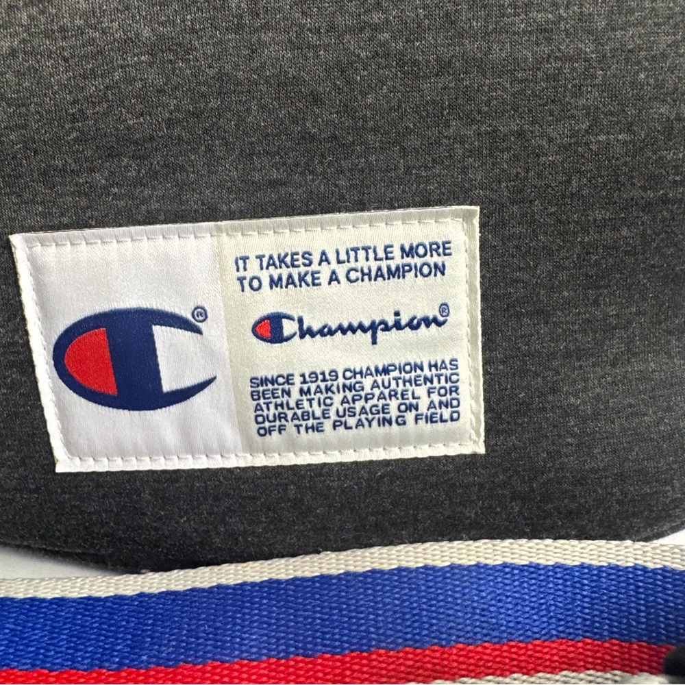 Champion Dark Gray Belt Bag with Blue and Red Details - Picture 4 of 7